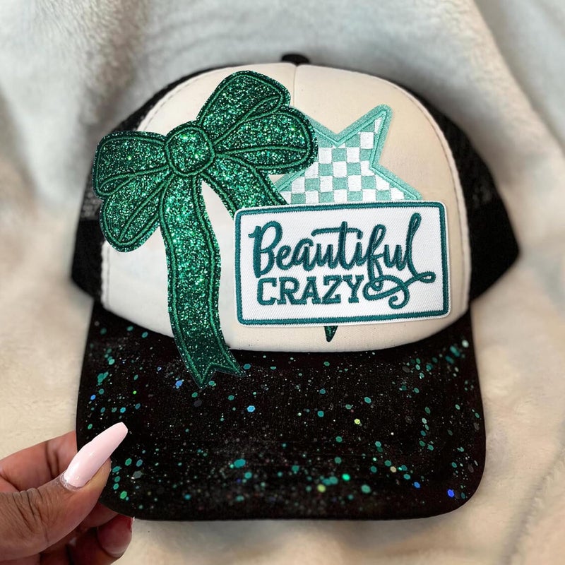 CY 5pcs Green Glitter Sequin Bow Embroidered Patches - Iron On or Sew On - Glamorous Preppy Appliques for Girls & Women's Clothes, Backpacks & Home Decor - Image 3